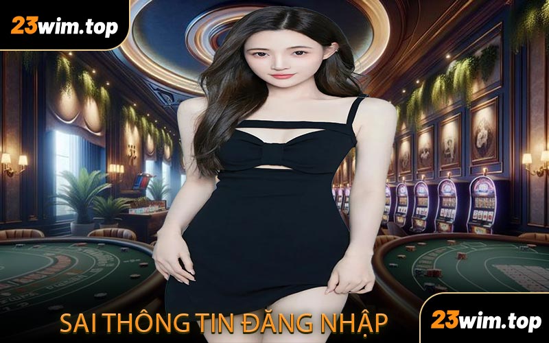 Sai thông tin đăng nhập
